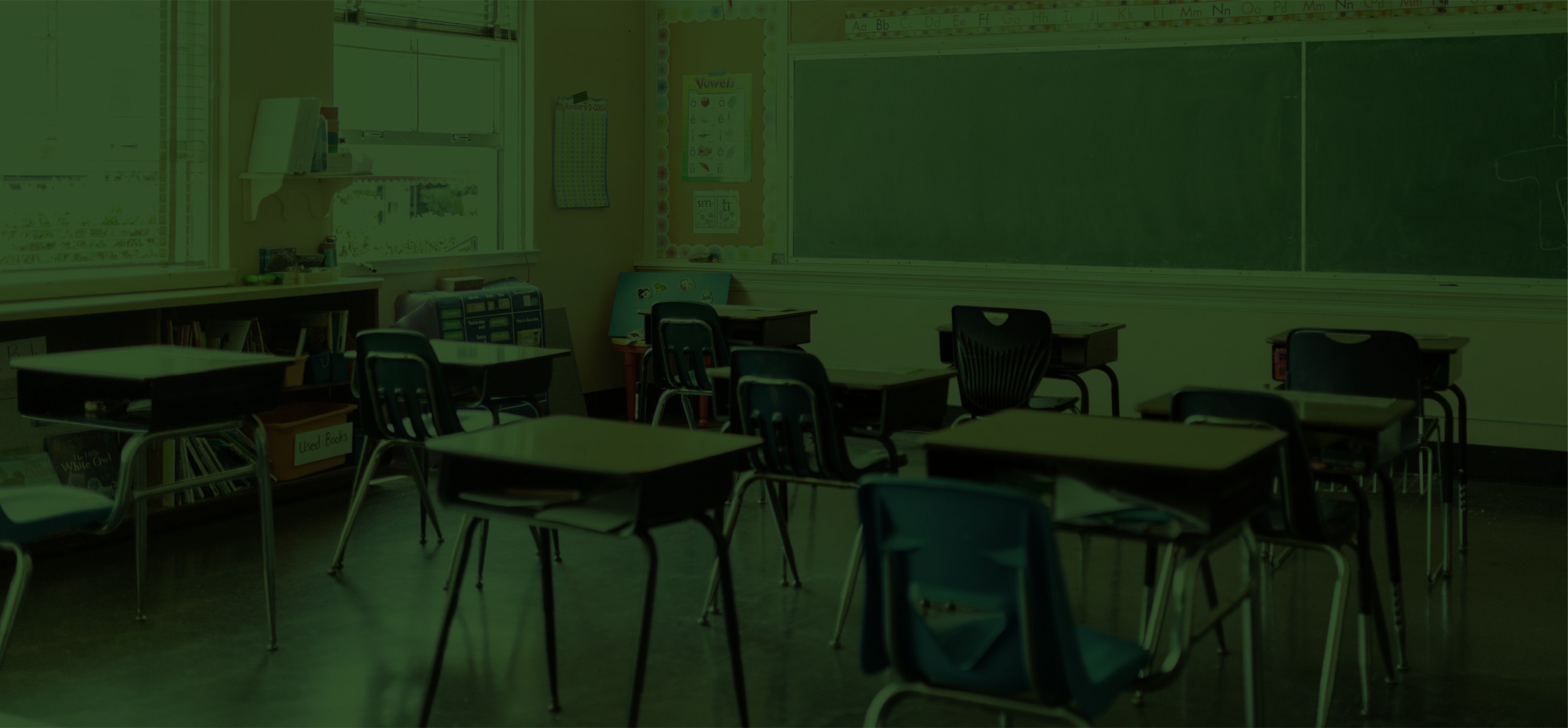 Empty classroom ready for learners